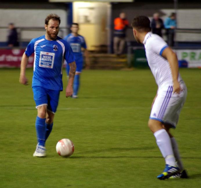Lee Hudgell missed an early goal scoring chance